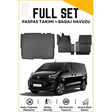 Ko Kaliteoto Citroen Jumpy Spacetourer 8+1 2025 Model Birebir Uyumlu Bagaj Havuzu+Paspas Seti