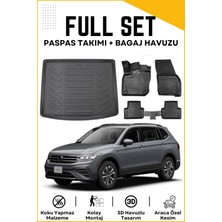 Ko Kaliteoto Volkswagen Tiguan 2023 Model Üst Birebir Uyumlu Bagaj Havuzu+Paspas Seti