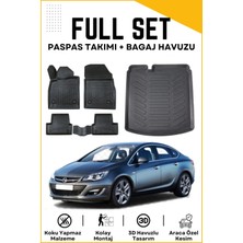 Ko Kaliteoto Opel Astra J Sedan 2010-2011-2012-2013-2014-2015-2016 Model Birebir Uyumlu Bagaj Havuzu+Paspas Seti