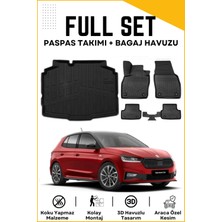 Ko Kaliteoto Skoda Fabia 2025 Model Birebir Uyumlu Bagaj Havuzu+Paspas Seti