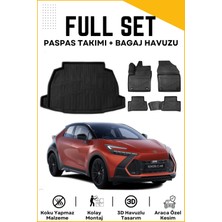 Ko Kaliteoto Toyota C-Hr 2024 Model Birebir Uyumlu Bagaj Havuzu+Paspas Seti