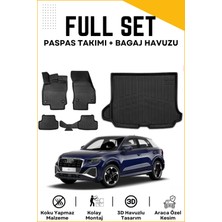 Ko Kaliteoto Audi Q2 2021 Model Birebir Uyumlu Bagaj Havuzu+Paspas Seti