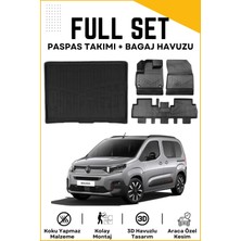Ko Kaliteoto Citroen Berlingo 2024 Model Birebir Uyumlu Bagaj Havuzu+Paspas Seti