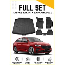 Ko Kaliteoto Skoda Scala 2022 Model Birebir Uyumlu Bagaj Havuzu+Paspas Seti