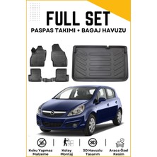Ko Kaliteoto Opel Corsa D 2009 Model Birebir Uyumlu Bagaj Havuzu+Paspas Seti