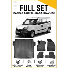 Ko Kaliteoto Fiat Doblo Maxi 2018 Model Birebir Uyumlu Bagaj Havuzu+Paspas Seti