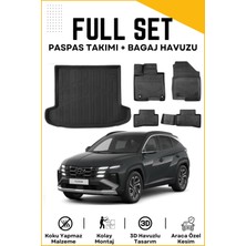 Ko Kaliteoto Hyundai Tucson 2021-2022-2023-2024-2025 Model Birebir Uyumlu Bagaj Havuzu+Paspas Seti