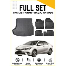 Ko Kaliteoto Toyota Corolla 2017 Model Birebir Uyumlu Bagaj Havuzu+Paspas Seti