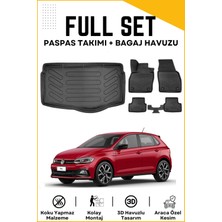 Ko Kaliteoto Volkswagen Polo 2017-2018-2019-2020 Model Alt Birebir Uyumlu Bagaj Havuzu+Paspas Seti