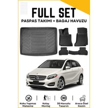Ko Kaliteoto Mercedes B Serisi W246 2016 Model Birebir Uyumlu Bagaj Havuzu+Paspas Seti