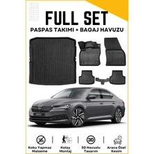 Ko Kaliteoto Skoda Super B 2015-2016-2017-2018-2019 Model Birebir Uyumlu Bagaj Havuzu+Paspas Seti