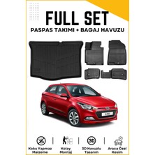 Ko Kaliteoto Hyundai I20 2017 Model Birebir Uyumlu Bagaj Havuzu+Paspas Seti