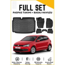 Ko Kaliteoto Volkswagen Polo 6r 2015 Model Alt Birebir Uyumlu Bagaj Havuzu+Paspas Seti