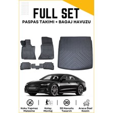 Ko Kaliteoto Audi A7 2022 Model Birebir Uyumlu Bagaj Havuzu+Paspas Seti