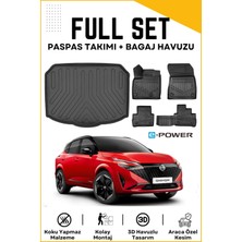 Ko Kaliteoto Nissan Qashqai E-Power 2023-2024-2025 Model Alt Birebir Uyumlu Bagaj Havuzu+Paspas Seti
