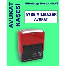 Plankton Tasarım Avukat Kaşesi, 912 (51mm*19mm) Mavi Keçeli Otomatik Kaşe
