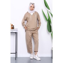 İmaj Butik Vizon Kapşonlu Tunik Pantolonlu Takım