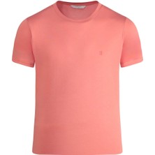 Hatemoğlu Pembe Regular Fit Bisiklet Yaka Tişört