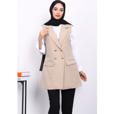 İmaj Butik Taş Kravuze Yaka Astarlı Yelek