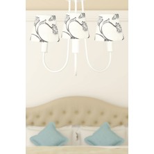 Begüsa Elina 3.lü Avize Beyaz No:05