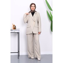 İmaj Butik Mint Yeşili Düğmeli Ceket Pantolonlu Takım