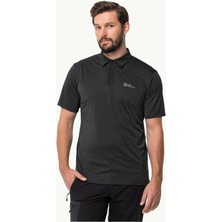 Jack Wolfskin Pack Go Polo Erkek Siyah Polo Tişört
