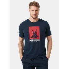 Helly Hansen Hp Race Graphic Erkek Mavi Tişört