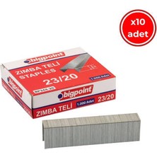 Bigpoint Zımba Teli No: 23/20, 1000 Adet, 10 Adet Kutu, 200 Sayfa