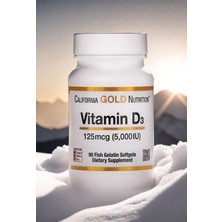 California Gold Nutrition, Vitamin D3, 125 Mcg (5,000 Iu), 90 Fish Gelatin Softgels