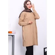 İmaj Butik Bisküvi Soğuk İplik Merserize Triko Tunik