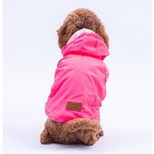 Pettrend Neon Pembe Mont Köpek Mont Köpek Kıyafeti Köpek Yağmurluğu(Küçük ve Büyük Irklar Için)