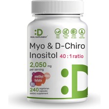 Deal Supplement Myo-Inositol Folate D-Chiro Inositol 40:1 Ratio 2050 Mg Vitamin D3 240 Kapsul
