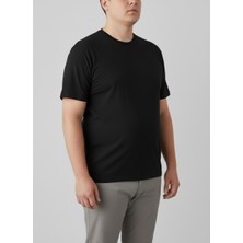 Balkonda Erkek Tişört Battal Büyük Beden 6'lı Paket Basic Pamuklu Sıfır Yaka - Berrak