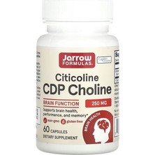 Jarrow Formulas, Citicoline,(Sitikolin) Cdp Choline, Brain Health And Memory 250 Mg, 60 Caps