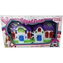 Erdem Güzel Evim Evcilik Zamanı Mor Renkli Mini Ev Seti Kız Çocuklar İçin Eğlenceli Oyun