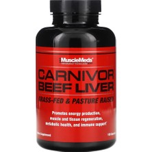 Musclemeds Carnivor Grass-Fed Beef Liver (B1+LİV52+IRON+FOLATE+COPPER+CHOLİNE+AMİNO 180 Capsules