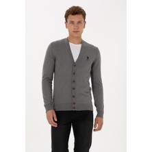 U.s. Polo Assn. Erkek Gri Melanj Hırka (Triko) 50313702-VR086