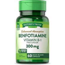 Nature's Truth Benfotiamine 300 Mg 60 Kapsul Vitamin B1 Precursor Enhanced Absorption