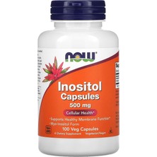 Now Foods Inositol 500 Mg, Healthy Membrane Function Cellular Health 100 Veg Caps