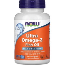 Now Foods, Ultra Omega-3 Fish Oil, (Balık Yağı) 90 Softgels