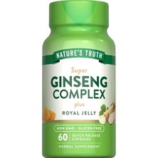 Nature's Truth Super Ginseng Complex (Korean Ginseng+American Ginseng) With Royal Jelly 60 Caps