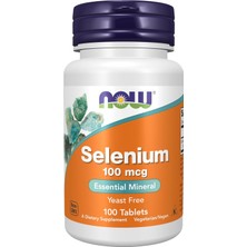 Now Foods Now Selenium(Selenyum) (L-Selenomethionine) 100 Mcg, Essential Mineral*, 100 Tablets