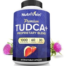 Nutrivein Tudca+Milk Thistle Liver Wellness Support Supplement 1000 Mg - 60 Caps