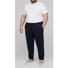 Balkonda Erkek Eşofman Altı Battal Büyük Beden Cepli Pamuklu Düz Paça Rahat Kalıp