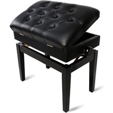 Suni Deri Piyano Taburesi Masif Ahşap Solo Piyano Tezgahı Çocuklar ve Yetişkinler Için 10 cm Yüksekliği Ayarlanabilir