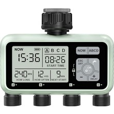 4 Bağımsız Kontrollü Çıkışlı Sulama Bilgisayarı, LCD Ekranlı Dijital Sulama Saati, Otomatik/manuel Sulama Kontrolü..