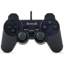 Kablolu Pc Gamepad – D-Input &amp; X-Input Destekli Çift Titreşimli USB Oyun Kolu (Siyah)