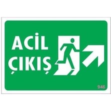 Acil Çıkış Uyarı Levhası 17,5X25 Kod: 946