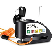 Kilidi, Fren Diski Kilidi, Alarm 110 Db, Yüksek Sesli Motorsiklet Alarmlıdisk Kilidi, 1,5 M Hatırlatma Kablolu