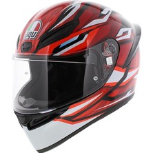 K1 S Motosiklet Kaskı Kapalı Kask Lion Black Red White M